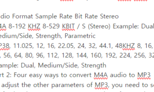 M4A MP3 변환